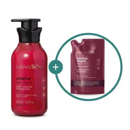 Imagem do produto Combo Nativa SPA: Loção Hidratante Desodorante Corporal 400ml + Refil Loção Corporal Ameixa Negra 350ml