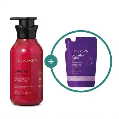 Imagem do produto Combo Nativa SPA: Loção Hidratante Corporal Ameixa 400ml + Refil Loção Noturna Orquídea Noire 350ml