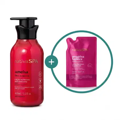 Imagem do produto Combo Nativa SPA: Loção Hidratante Desodorante Corporal Ameixa 400ml + Refil Creme Desodorante Hidratante Orquídea Lumière 350ml