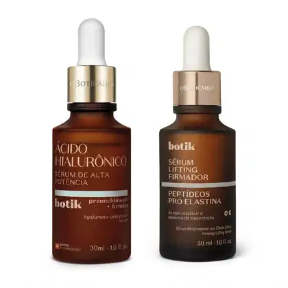 Imagem do produto Combo Botik: Sérum de Alta Potência Ácido Hialurônico 30ml + Sérum Lifting Firmador Peptídeos Pró-Elastina 30ml