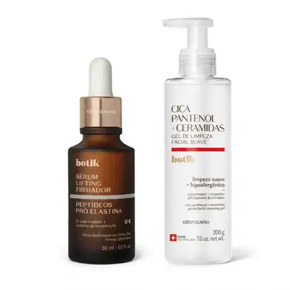 Imagem do produto Combo Botik: Sérum Lifting Firmador Peptídeos 30ml + Gel de Limpeza Facial Suave 200g