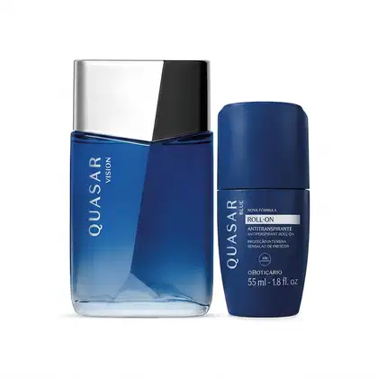 Imagem do produto Combo Quasar Vision Desodorante Colônia 100ml + Antitranspirante Desodorante Roll-On Quasar Blue 55ml