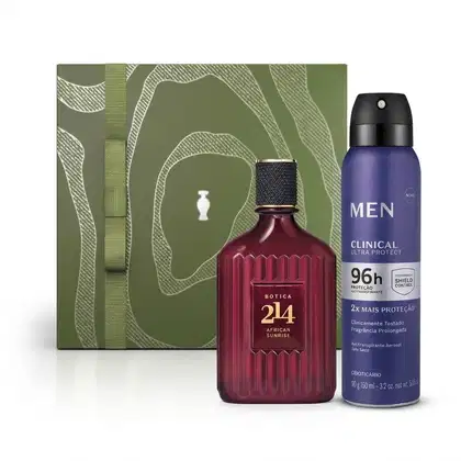 Imagem do produto Combo Presente Dia dos Pais: Botica 214 African Sunrise Eau De Parfum 90ml + Desodorante Aerossol Men 150ml/90g