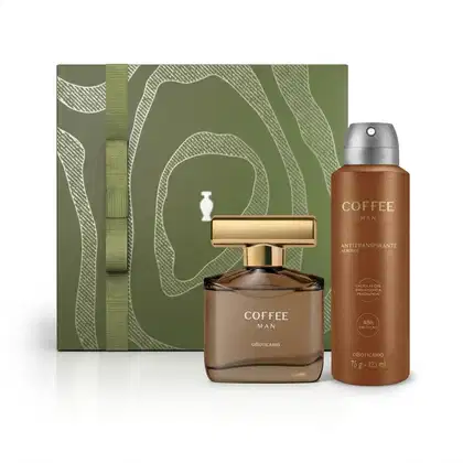 Imagem do produto Combo Presente Dia dos Pais Coffee Man: Desodorante Colônia 100ml + Desodorante Aerossol 125ml/75g
