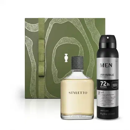 Imagem do produto Combo Presente Dia dos Pais Boticollection Styletto Desodorante Colônia 100ml + Desodorante Aerossol Men150ml/90g