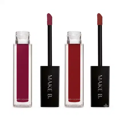 Imagem do produto Combo Make B.: Batom Magenta Gourmand Berry 5ml + Batom Vermelho Dark Rouge 5ml
