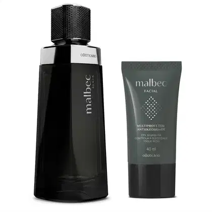 Imagem do produto Combo Malbec: Desodorante Colônia Malbec Black 100ml + Multiprotetor Facial 40ml