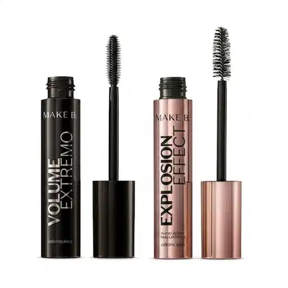 Imagem do produto Combo Make B.: Máscara de Cílios Volume Extremo 10ml + Máscara de Cílios Explosion Effect 10g