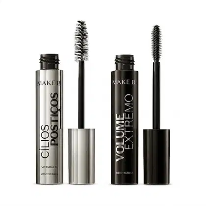 Imagem do produto Combo Make B.: Máscara de Cílios Efeito Cílios Postiços 10g + Máscara de Cílios Volume Extremo 10ml