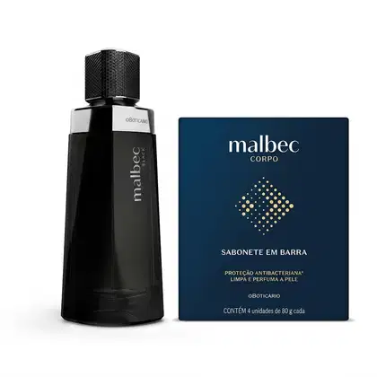 Imagem do produto Combo Malbec: Malbec Black Desodorante Colônia 100ml + Sabonetes Em Barra 4x80g