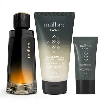 Imagem do produto Combo Gel de Limpeza Malbec Facial 150g + Multiprotetor FPS30 40ml + Malbec Gold 100ml