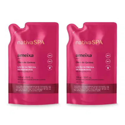 Imagem do produto Refil Nativa SPA Loção Desodorante Hidratante Corporal Ameixa 350ml (2 itens)