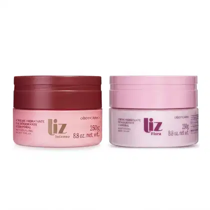 Imagem do produto Combo Hidratante Desodorante Corporal: Liz Intenso 250g + Liz Flora 250g