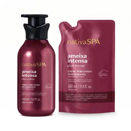 Imagem do produto Combo Nativa Spa Ameixa Intensa: Creme Perfumado Hidratante Corporal 400ml + Refil 350ml