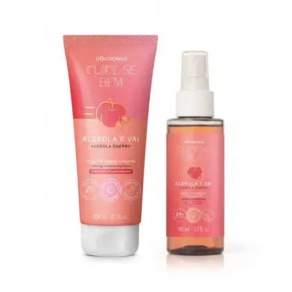 Imagem do produto Combo Cuide-se Bem Acerola e Vai: Loção Relaxante Hidratante Corporal 200ml + Bruma Hidratante Refrescante 110ml