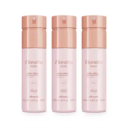 Imagem do produto Combo Floratta Rose Body Spray Desodorante 100ml (3 unidades)