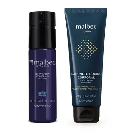 Imagem do produto Combo Malbec: Sabonete Líquido Corporal 250g + Body Spray Ultra Bleu 100ml