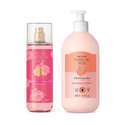 Imagem do produto Combo Cuide-se Bem Pessegura: Loção Hidratante Corporal 400ml + Body Splash 200ml