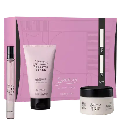 Imagem do produto Conjunto Glamour Secrets Black o Boticário Feminino (3 Produtos)
