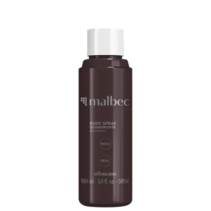 Imagem do produto o Boticário Malbec Refil - Body Spray Desodorante 100ml