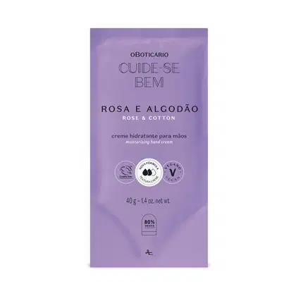 Imagem do produto Cuide-se Bem Rosa e Algodão o Boticário Refil - Creme Hidratante para Mãos 40g