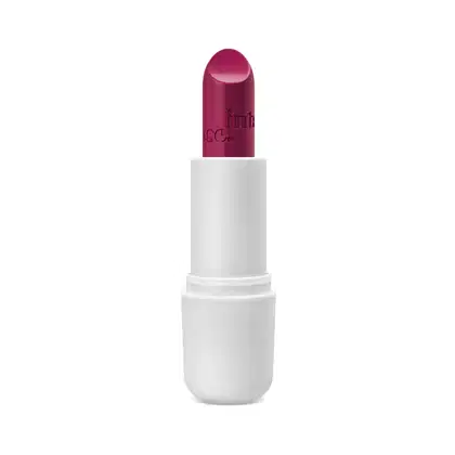 Batom cremoso na cor rosa 270 da marca Intense, em embalagem toda branca.