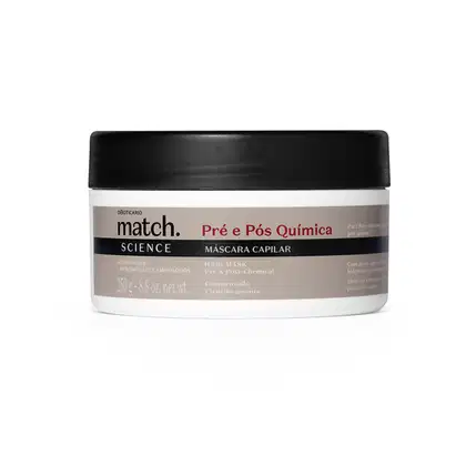 Imagem do produto Match Science Pré e Pós-Química o Boticário - Máscara Capilar 250g