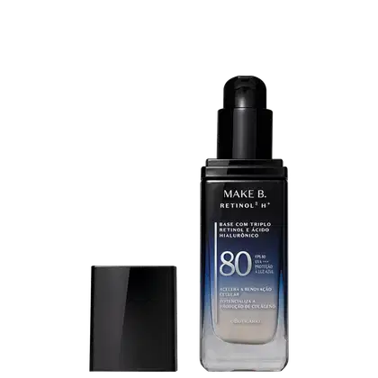 Imagem do produto Base Líquida Invisível FPS80 Make B. Retinol³ H+ 26g