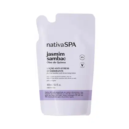Imagem do produto Refil Loção Hidratante Desodorante Corporal Anti-stress Nativa SPA Jasmim Sambac 400ml