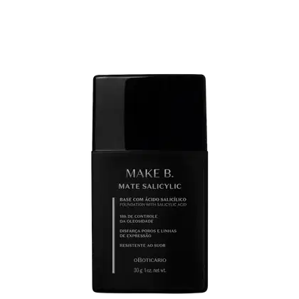 Imagem do produto o Boticário Make. B Mate Salicylic Cor 250 - Base Líquida 30g