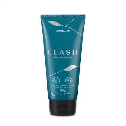 Creme Pré e Pós-Barba Clash o Boticário, 150g.