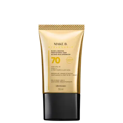Imagem do produto Make B. o Boticário Hyaluronic FPS 70 cor 70 - Base Líquida Protetora 30ml
