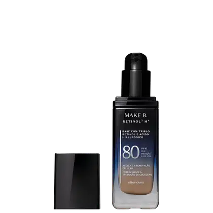 Imagem do produto Make B. Retinol³ H+ o Boticário Cor 130Q FPS80 - Base Líquida 26g
