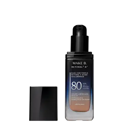 Imagem do produto Make B. Retinol³ H+ o Boticário Cor 140Q FPS80 - Base Líquida 26g