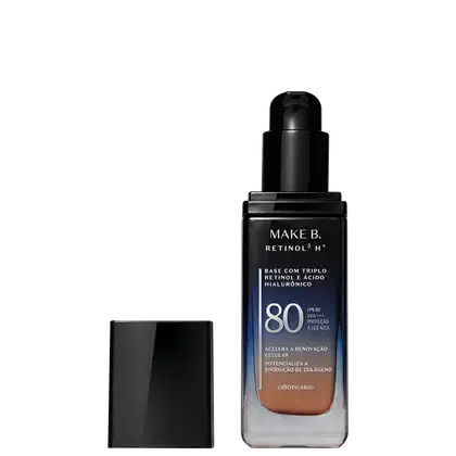 Imagem do produto Make B. Retinol³ H+ o Boticário Cor 185F FPS80 - Base Líquida 26g