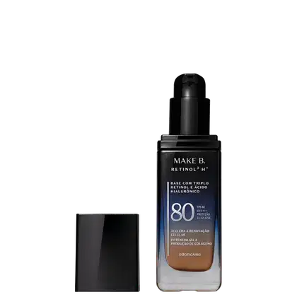 Imagem do produto Make B. Retinol³ H+ o Boticário Cor 220Q FPS80 - Base Líquida 26g