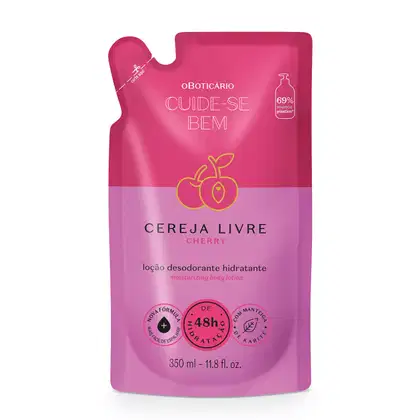 Imagem do produto Refil Loção Hidratante Desodorante Corporal Cuide-se Bem Cereja Livre 350ml