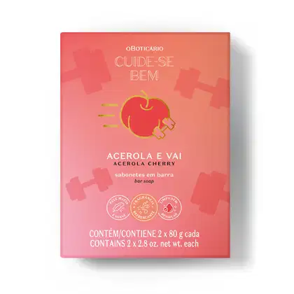 Imagem do produto Kit Sabonetes Em Barra  Cuide-se Bem Acerola e Vai 2 x 80g