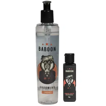 Imagem do produto Kit Baboon Grooming Para Cabelo 240mL + Pomada Em Pó 15g