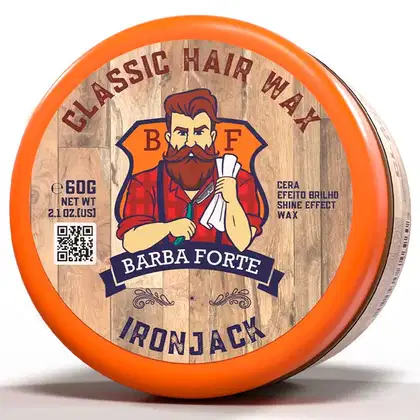 Imagem do produto Pomada Efeito Brilho Ironjack Cera Modeladora 60g Barba Forte