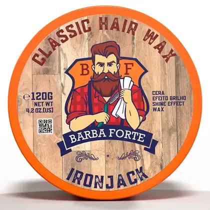 Imagem do produto Pomada Efeito Brilho Ironjack Cera Modeladora 120g Barba Forte