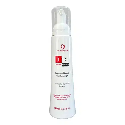 Sabonete Mousse Facial Imune Cleanser Antiage, da marca Cosmobeauty.