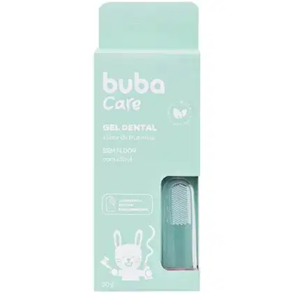 Imagem do produto Gel Dental Infantil Sem Flúor 50g + Escova Massageadora - Buba Care