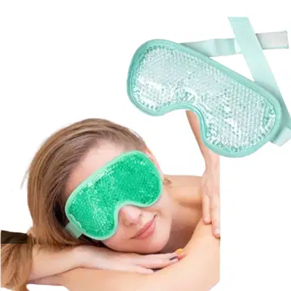 Imagem do produto máscara gel refrescante para olhos stress enxaqueca, inchaço azul