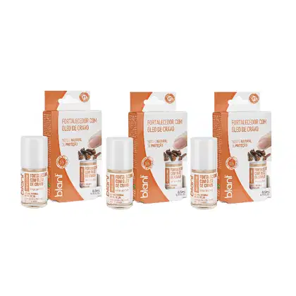 Imagem do produto Blant Base Fortalecedor com Óleo de Cravo Kit 3un de 8,5ml