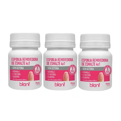 Imagem do produto Blant Esponja Removedora de Esmaltes 4×1 Kit 3un de 75ml