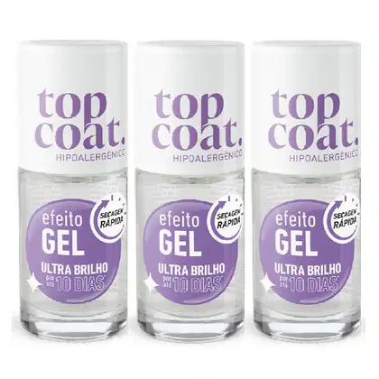 Imagem do produto Blant Coretrat Top Coat Efeito Gel Kit 3 unidades de 8,5ml
