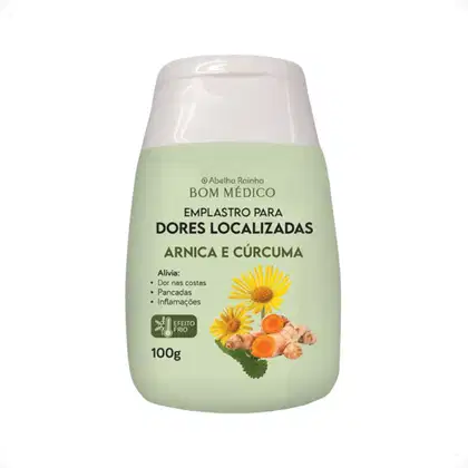 Emplastro Corporal Abelha Rainha Bom Médico Arnica e Cúrcuma, 100g.