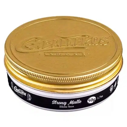 Pomada Modeladora Caballeros Strong Matte. Volumetria de 50g.