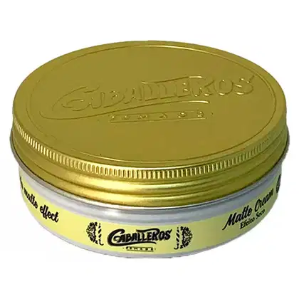 Pomada Modeladora Caballeros Matte Cream. Volumetria de 50g.